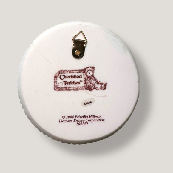 Cherished Teddies "Hope" Wall Plaque 1994 Priscilla Hillman Vintage Decor Enesco - Picture 2 of 5